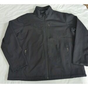 Swiss‎ Tech Mens XL 46-48 Black Soft Shell Full Zip Lined Windproof Jacket 305